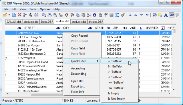 A handy dbf viewer and editor for DBF files