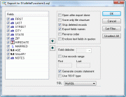 DBF Viewer 2000 allows you export dbf files to XLS, XML, SQL, CSV, HTML and more...