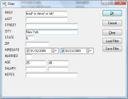 Find/Filter in dbf file (Query by example)