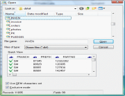 Open dbf file with quickview mode