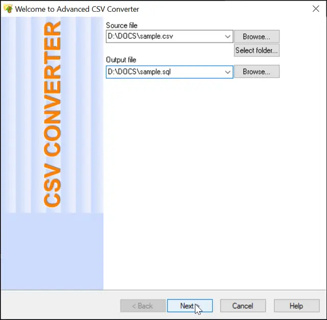 csv to sql converter