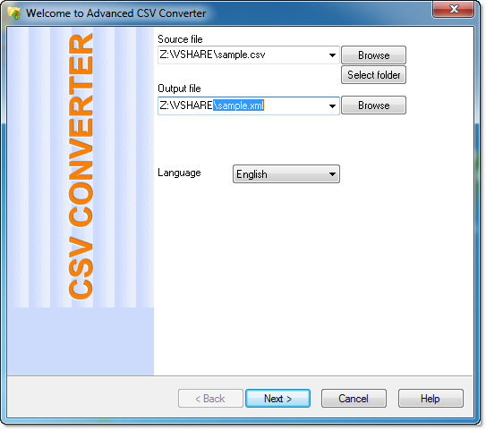 csv to xml conversion