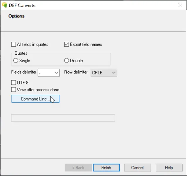 File format options