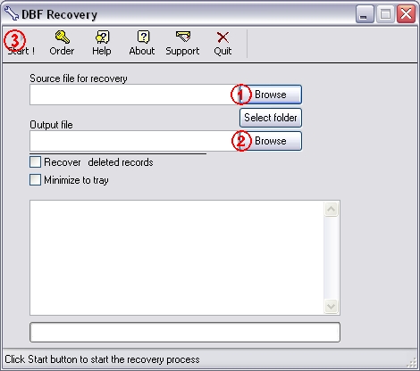 repair single dbf file