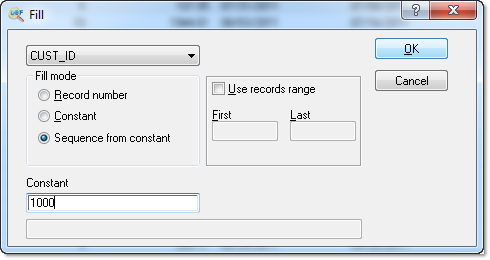 Fill records in DBF File
